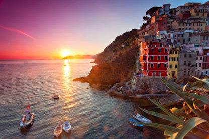 Riomaggiore Village Cinque Terre Photograph Home Decor Premium Quality Poster Print Choose Your Sizes