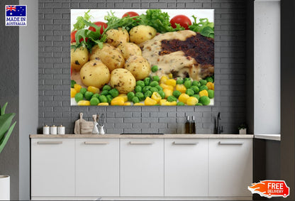 Potato Corn and Tomatoes with Beef Photograph Print 100% Australian Made