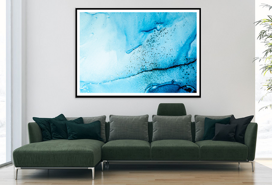 Blue & White Abstract Design Home Decor Premium Quality Poster Print Choose Your Sizes