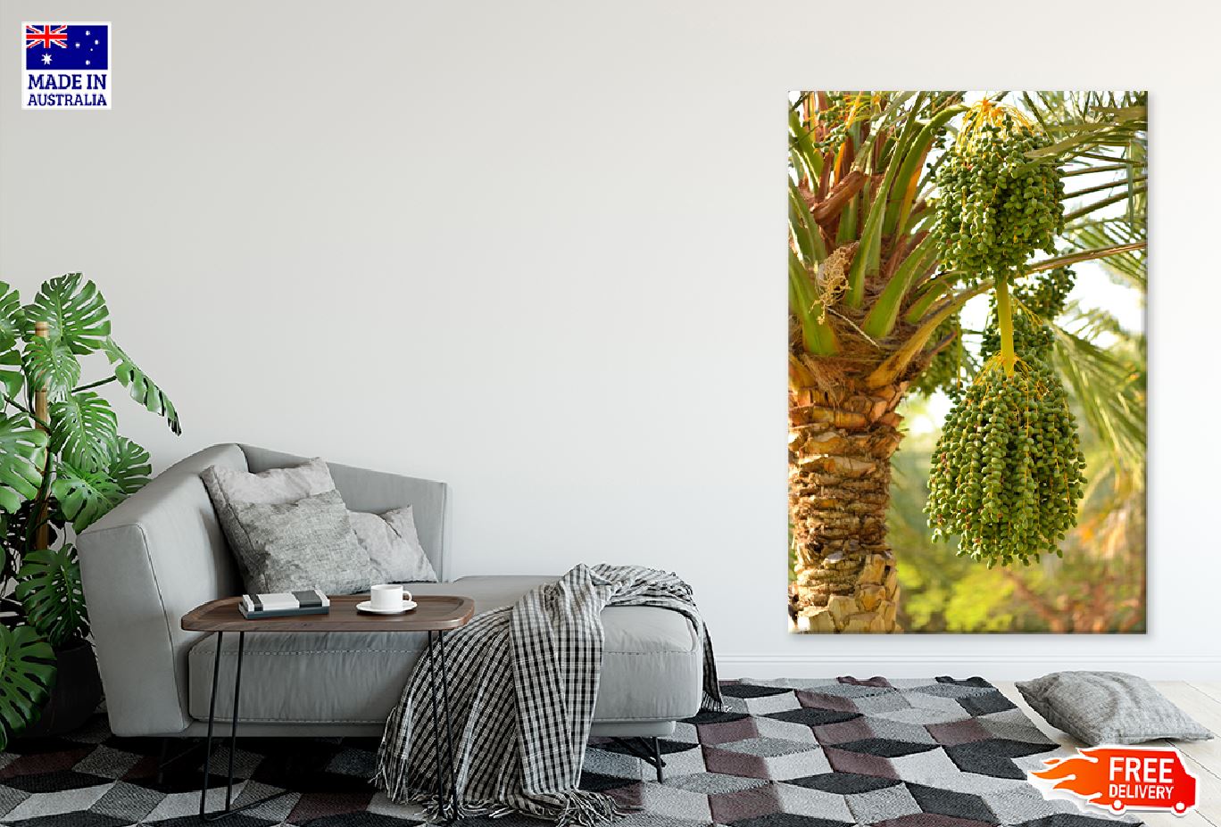 Date Nuts on Palm Tree Photograph Print 100% Australian Made