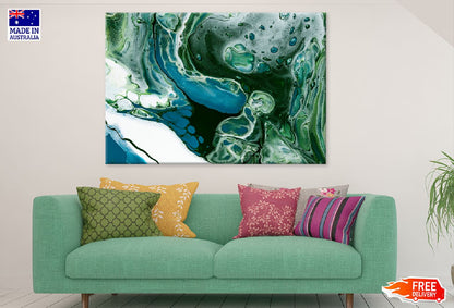 Green & Blue Marble Abstract Design Print 100% Australian Made