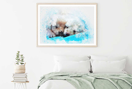 Puppy Dog Watercolor Painting Home Decor Premium Quality Poster Print Choose Your Sizes