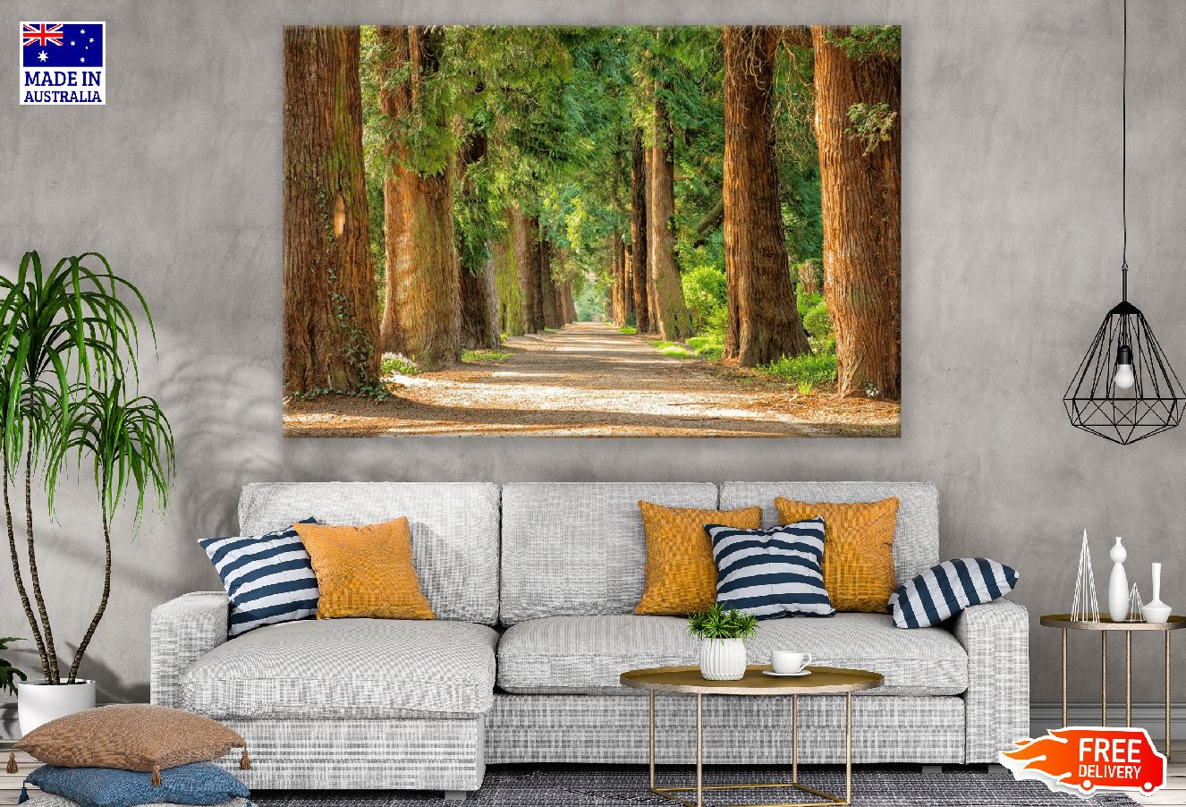 Road in Between Trees Photograph Print 100% Australian Made