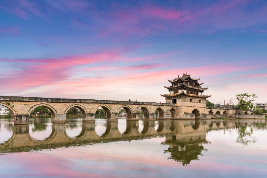 Dragon Bridge Jianshui City View Photograph Print 100% Australian Made