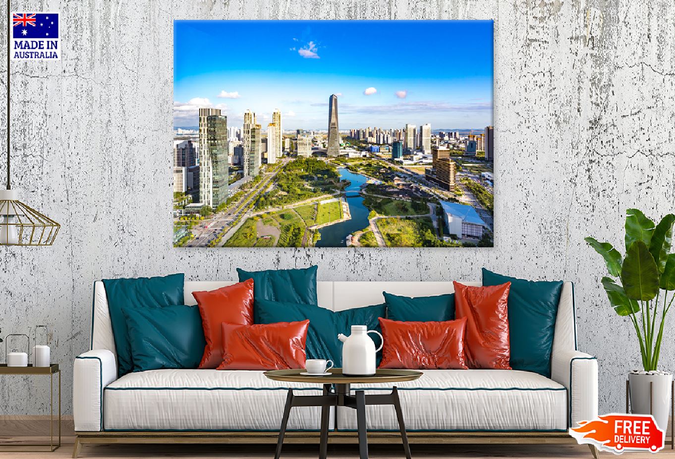 Songdo Metropolitan City View Photograph Print 100% Australian Made