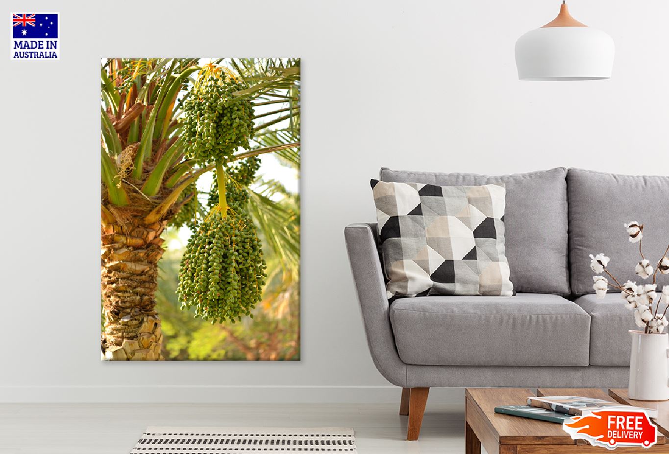 Date Nuts on Palm Tree Photograph Print 100% Australian Made