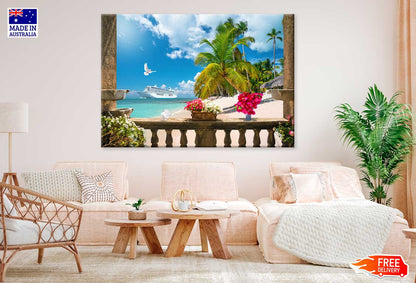 Beach View From Belcony Photograph Print 100% Australian Made