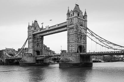 London Bridge & Lake B&W View Print 100% Australian Made