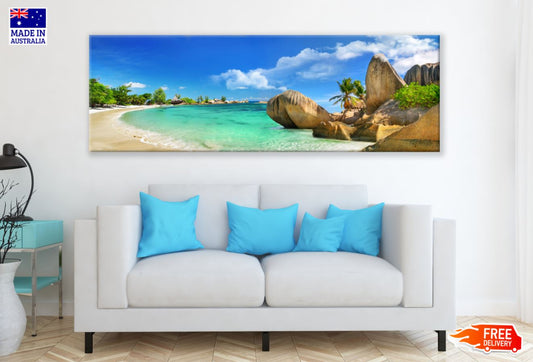 Panoramic Canvas Stunning Sea Scenery Photograph High Quality 100% Australian made wall Canvas Print ready to hang