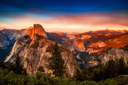 Yosemite National Park California At Sunset Photograph Print 100% Australian Made