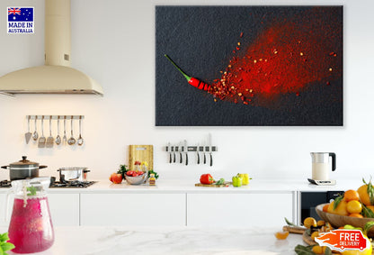 Red Pepper Flakes and Chilli Powder Photograph Print 100% Australian Made