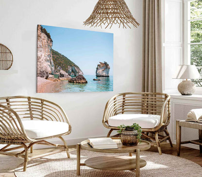 Bella Home Faraglioni Sea View With Rocks Print Canvas Ready to hang