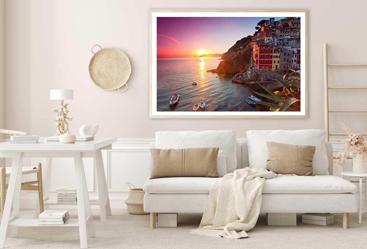 Riomaggiore Village Cinque Terre Photograph Home Decor Premium Quality Poster Print Choose Your Sizes