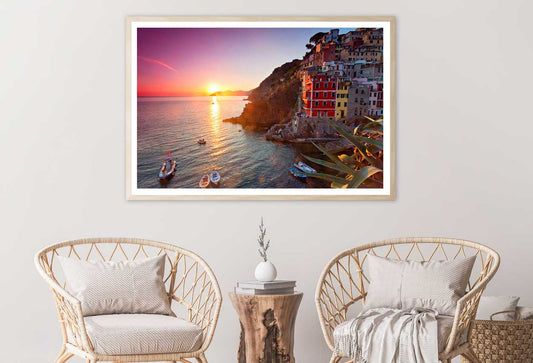 Riomaggiore Village Cinque Terre Photograph Home Decor Premium Quality Poster Print Choose Your Sizes