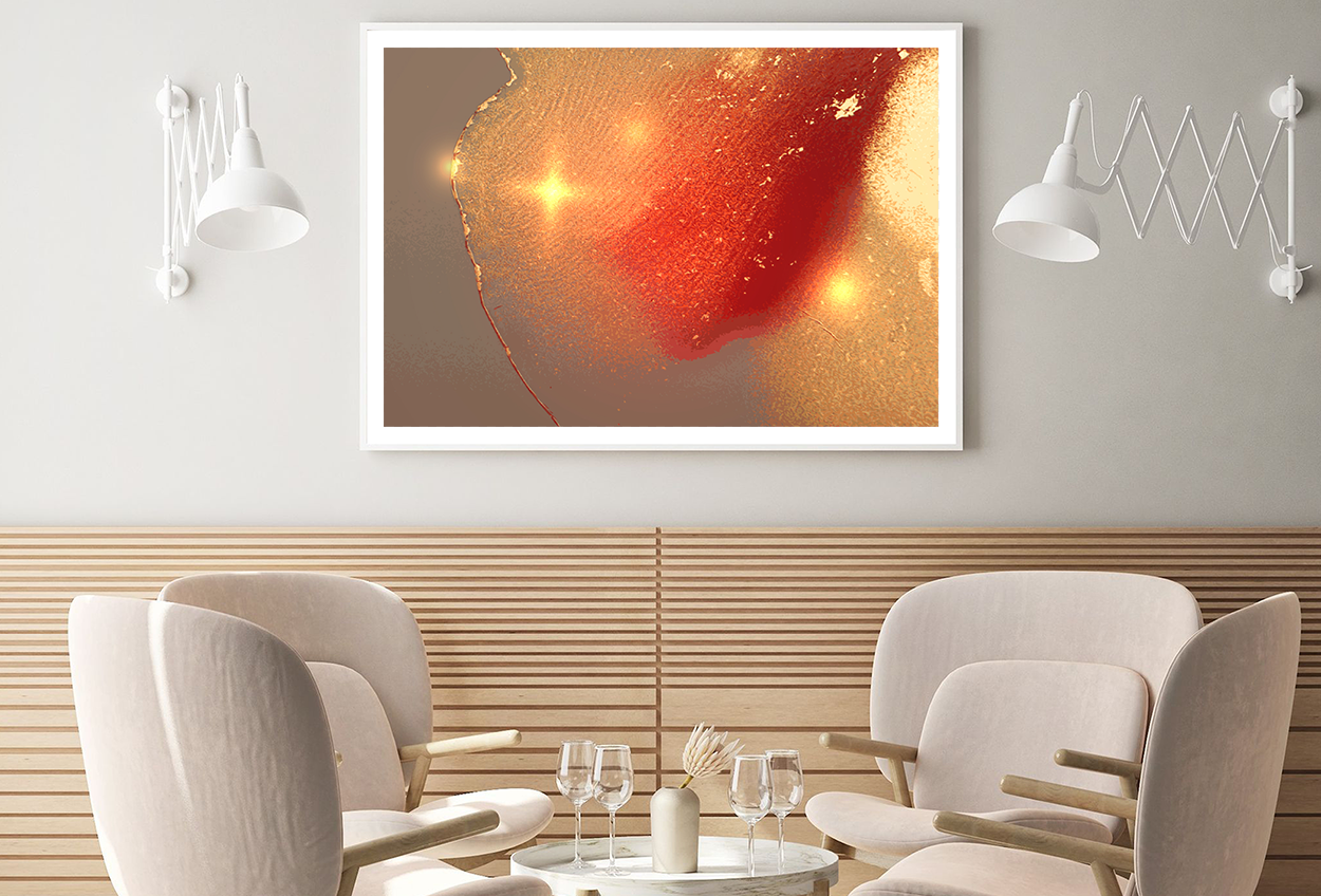 Red & Orange Abstract Design Home Decor Premium Quality Poster Print Choose Your Sizes