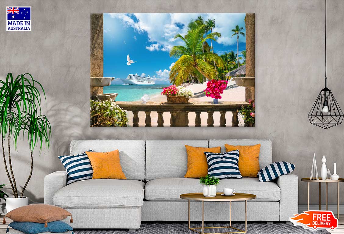 Beach View From Belcony Photograph Print 100% Australian Made