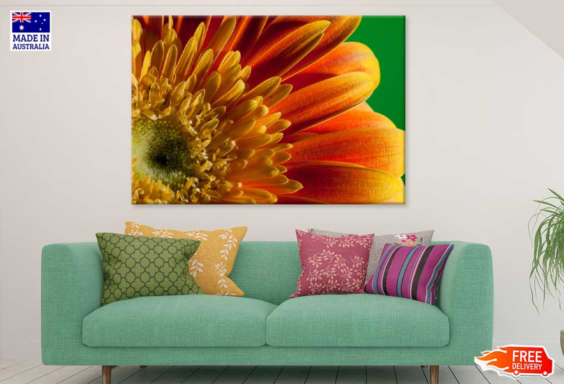 Orange Sunfower Macro Photograph Print 100% Australian Made