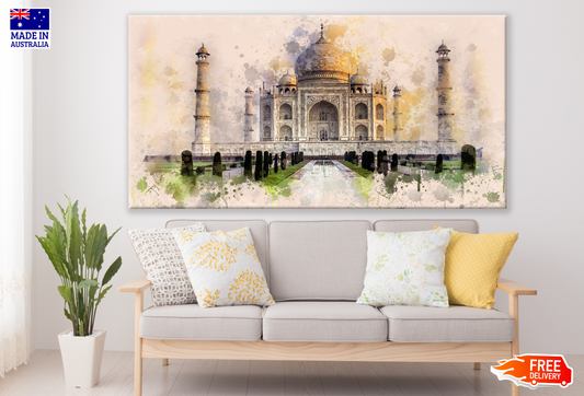 Tajmahal Abstract Painting Print 100% Australian Made