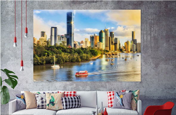 Brisbane Skyline   Print 100% Australian Made