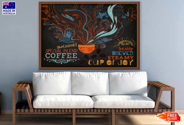 Coffee Shop Chalk Board Kitchen & Restaurant Print 100% Australian Made