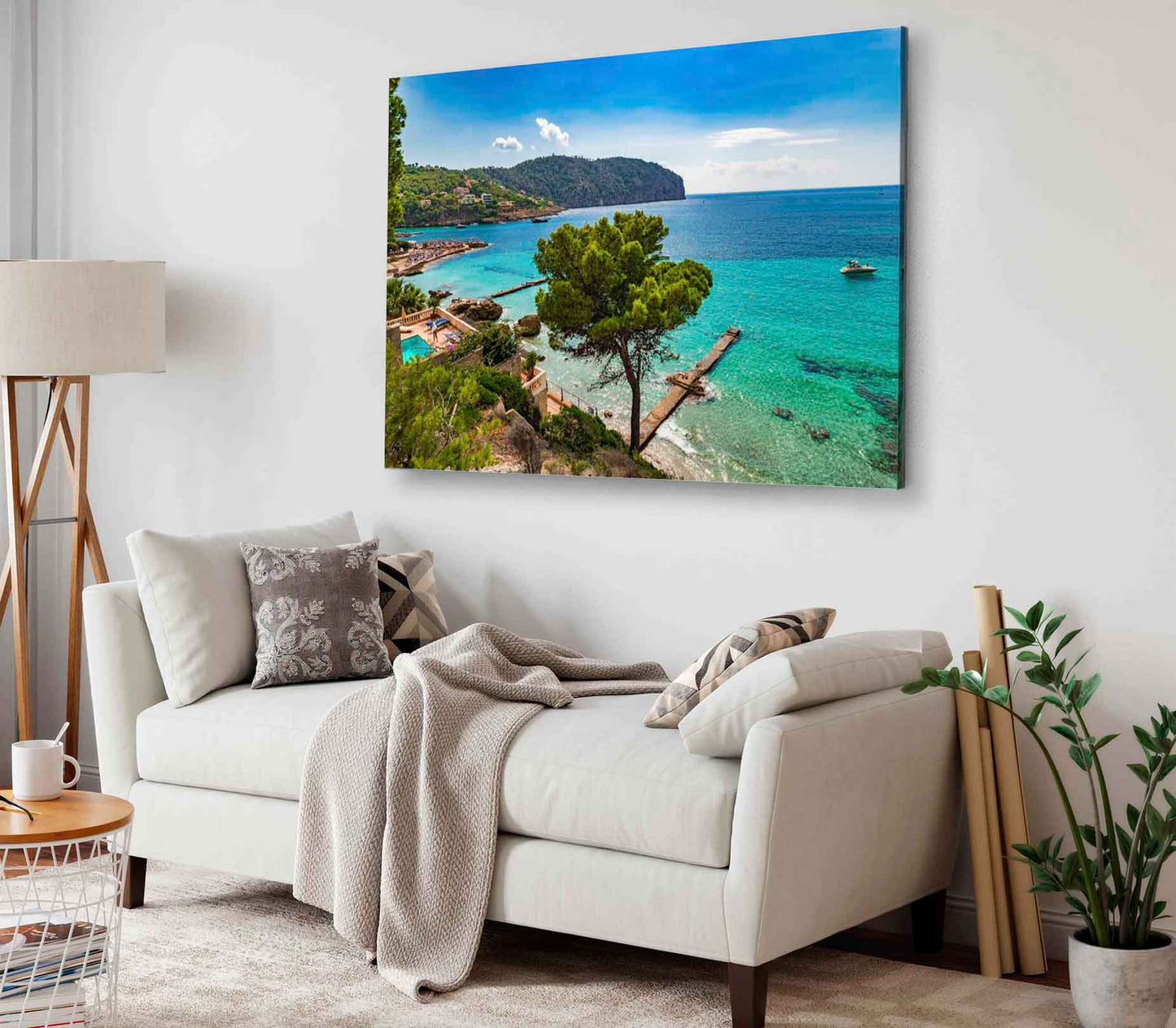 Bella Home Mallorca Island Bay Beach Spain Print Canvas Ready to hang