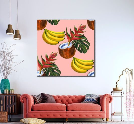 Square Canvas Fruits Painting High Quality Print 100% Australian Made
