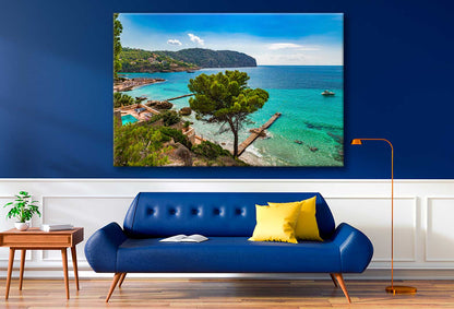 Bella Home Mallorca Island Bay Beach Spain Print Canvas Ready to hang