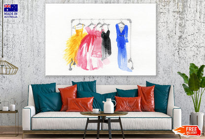 Fashion Woman Clothes Watercolor Painting Print 100% Australian Made