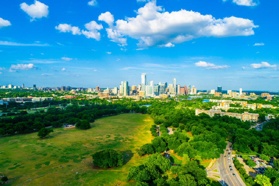 Green Landscape Austin Texas View Photograph Print 100% Australian Made