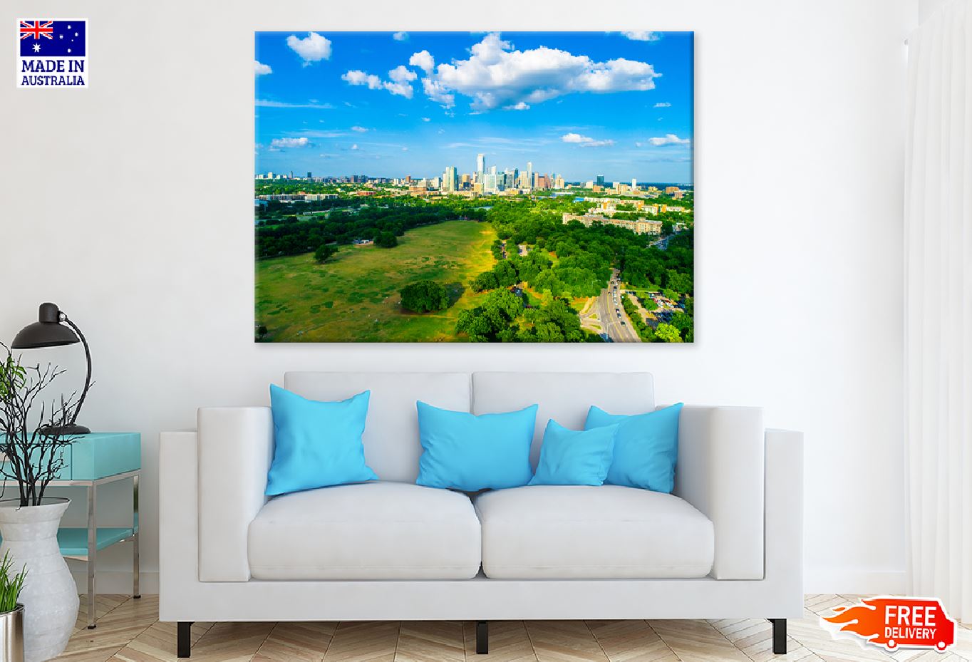 Green Landscape Austin Texas View Photograph Print 100% Australian Made