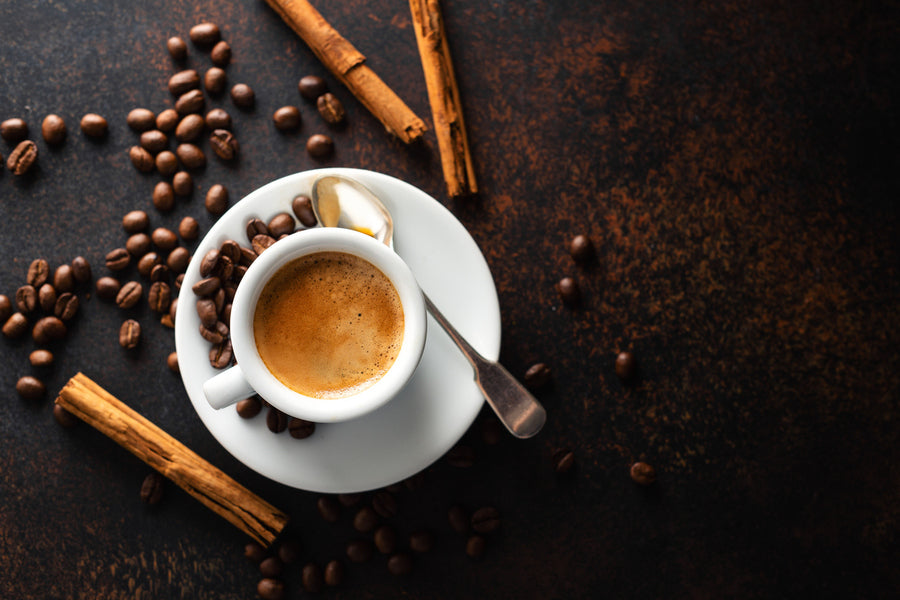 Cup of Fresh Made Coffee Top View Photograph Print 100% Australian Made