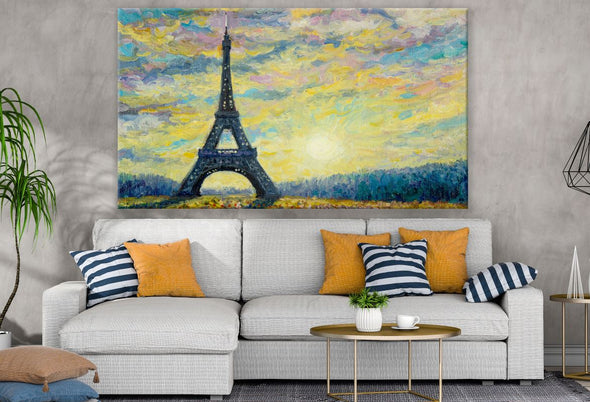 Eiffel Tower Sunset Watercolour Painting Print 100% Australian Made