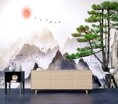 Wallpaper Murals Peel and Stick Removable Landscape Painting High Quality