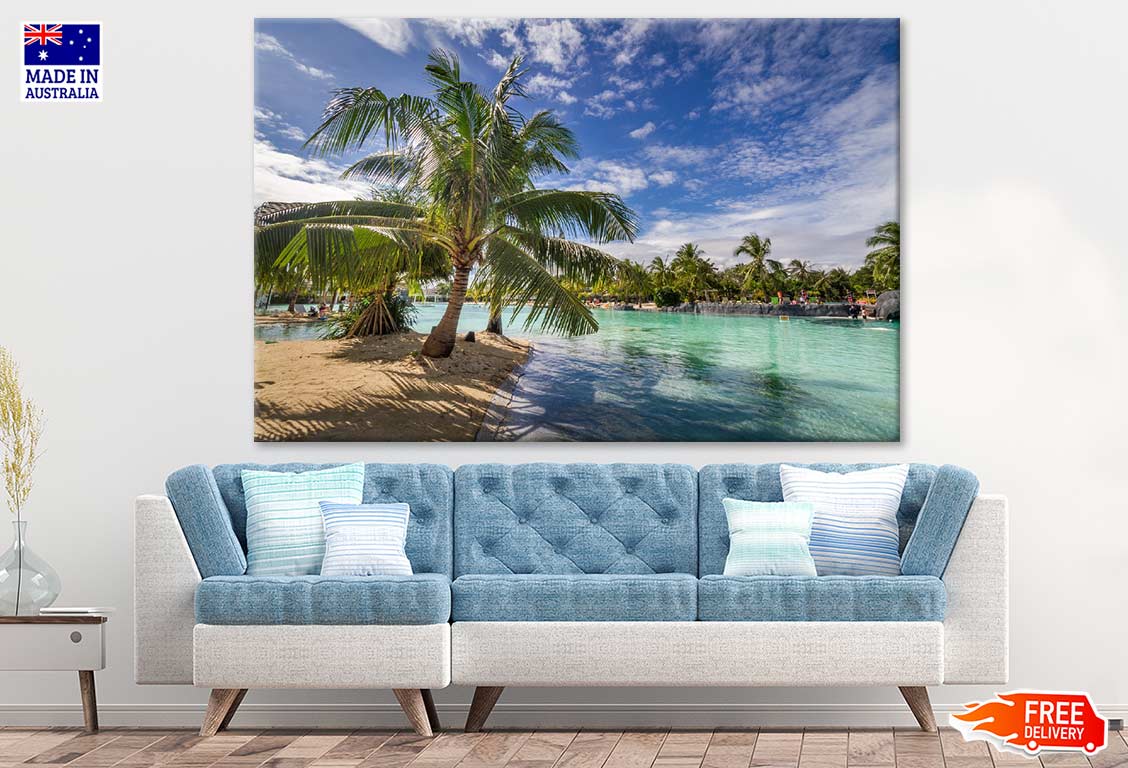 Palm Trees Near Pool Photograph Print 100% Australian Made