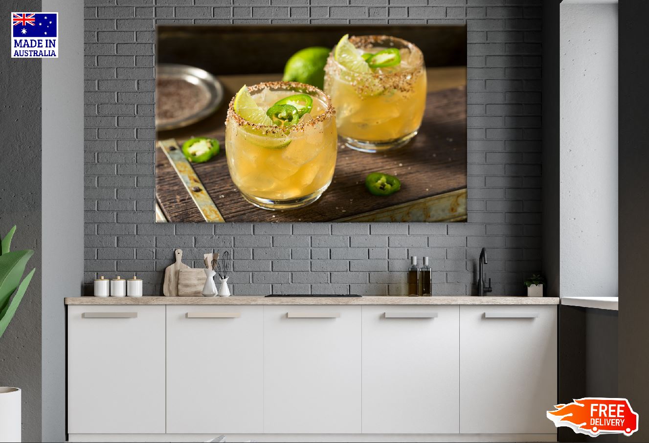 Spicy Jalapeno Margarita with Lime and Tequila Photograph Print 100% Australian Made