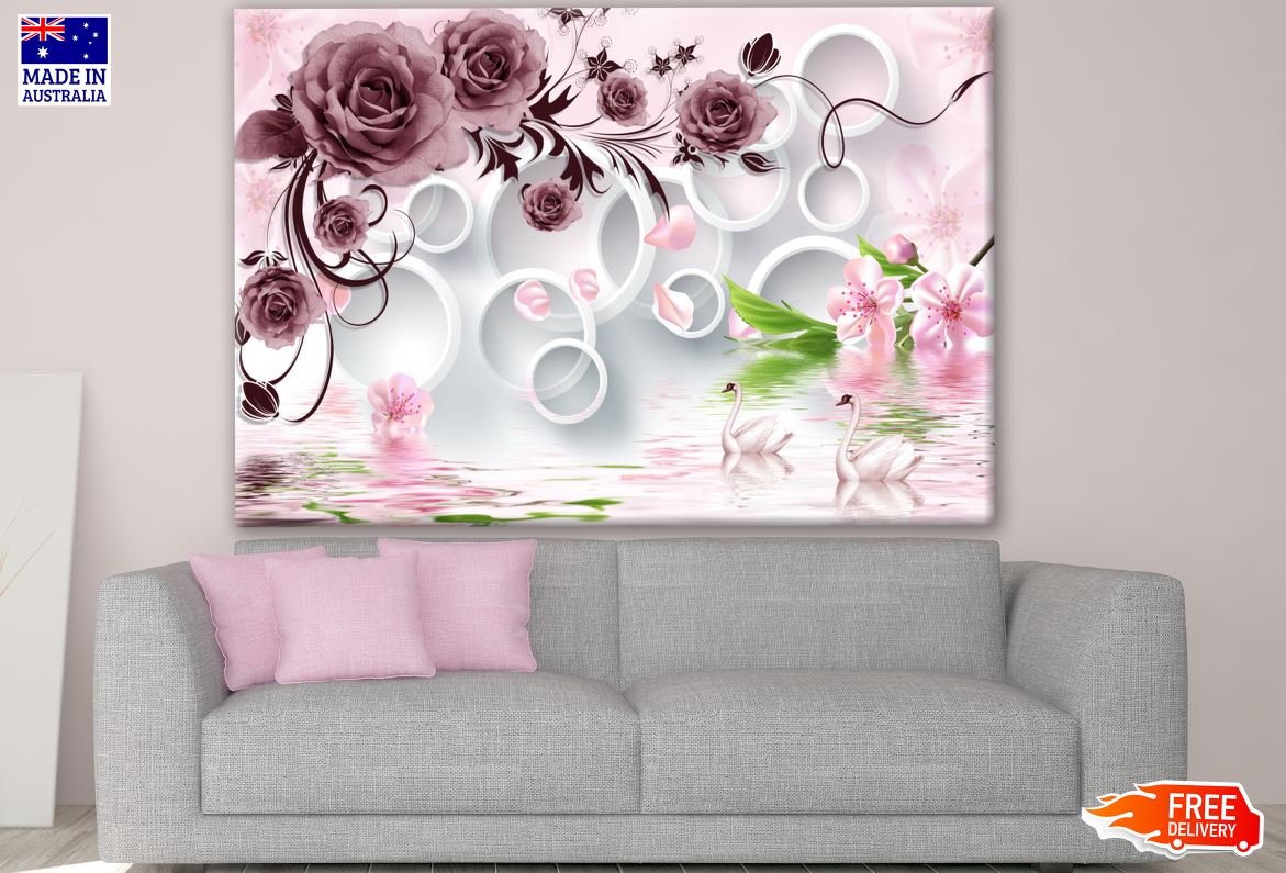 Floral 3 D Design Print 100% Australian Made