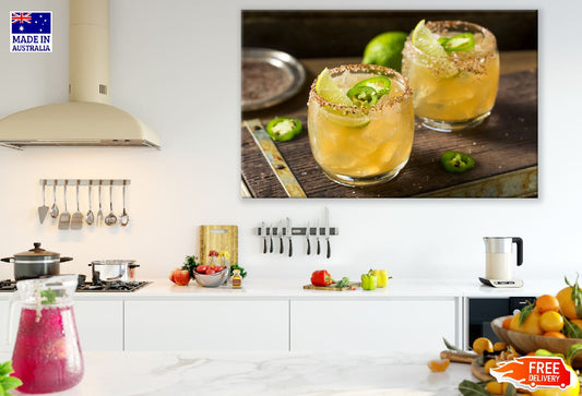 Spicy Jalapeno Margarita with Lime and Tequila Photograph Print 100% Australian Made