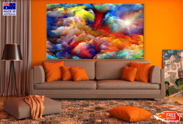 Colourful Abstract Cloud Painting Print 100% Australian Made