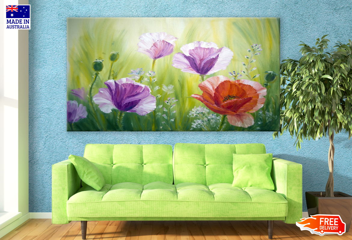 Flowers Field Painting Print 100% Australian Made