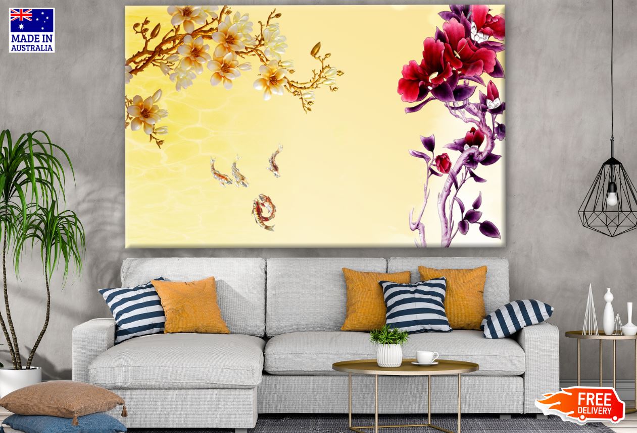 Colorful Flower Design Print 100% Australian Made