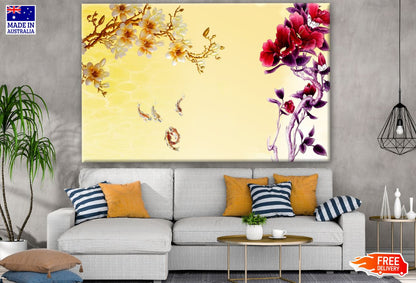 Colorful Flower Design Print 100% Australian Made
