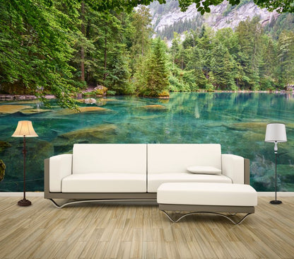 Wallpaper Murals Peel and Stick Removable Lake View High Quality