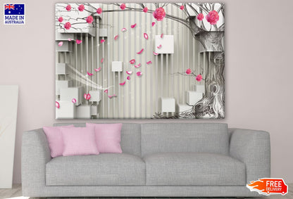 Floral Tree 3 D Wall Art Print 100% Australian Made