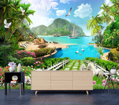 Wallpaper Murals Peel and Stick Removable Nature Landscape View High Quality