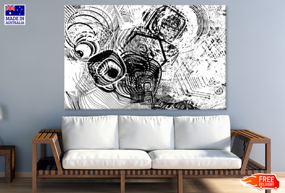 B&W Abstract Design Print 100% Australian Made