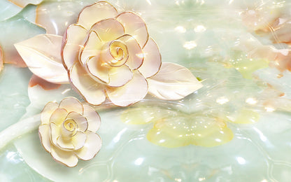 Gold & Pink Floral Design Print 100% Australian Made