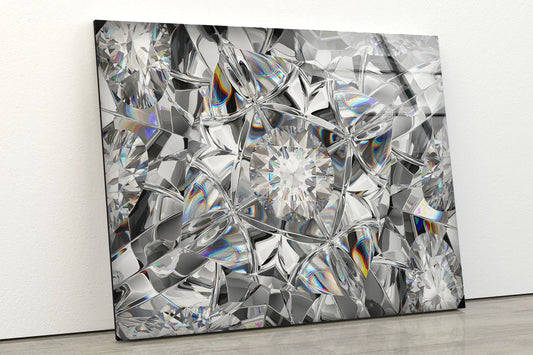 White Abstract Pattern Design Acrylic Glass Print Tempered Glass Wall Art 100% Made in Australia Ready to Hang