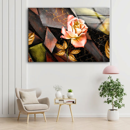 Flower Abstract Design Acrylic Glass Print Tempered Glass Wall Art 100% Made in Australia Ready to Hang