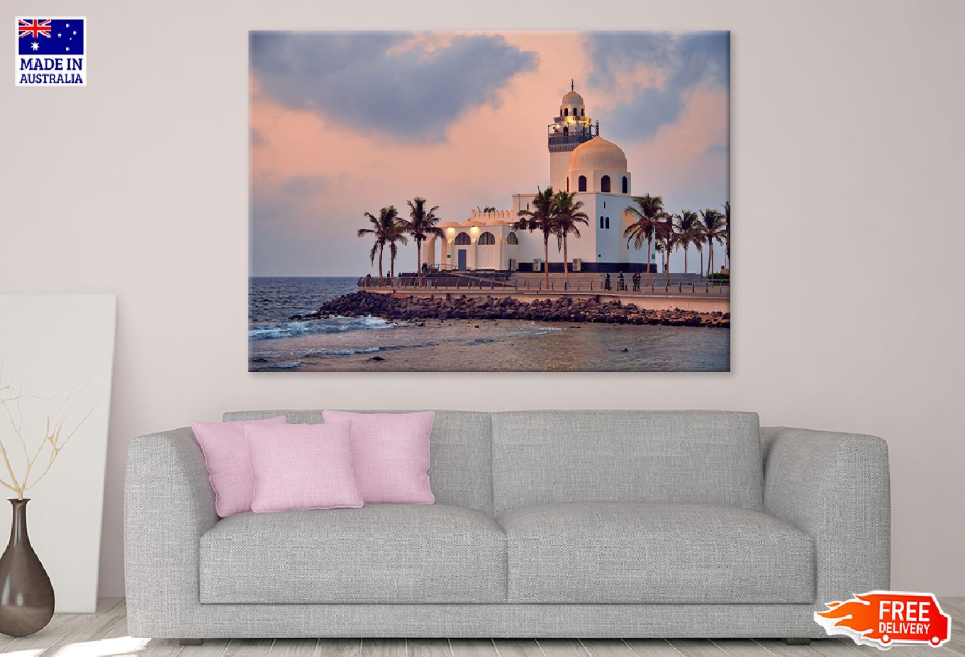 View of Island Mosque in Jeddah Print 100% Australian Made