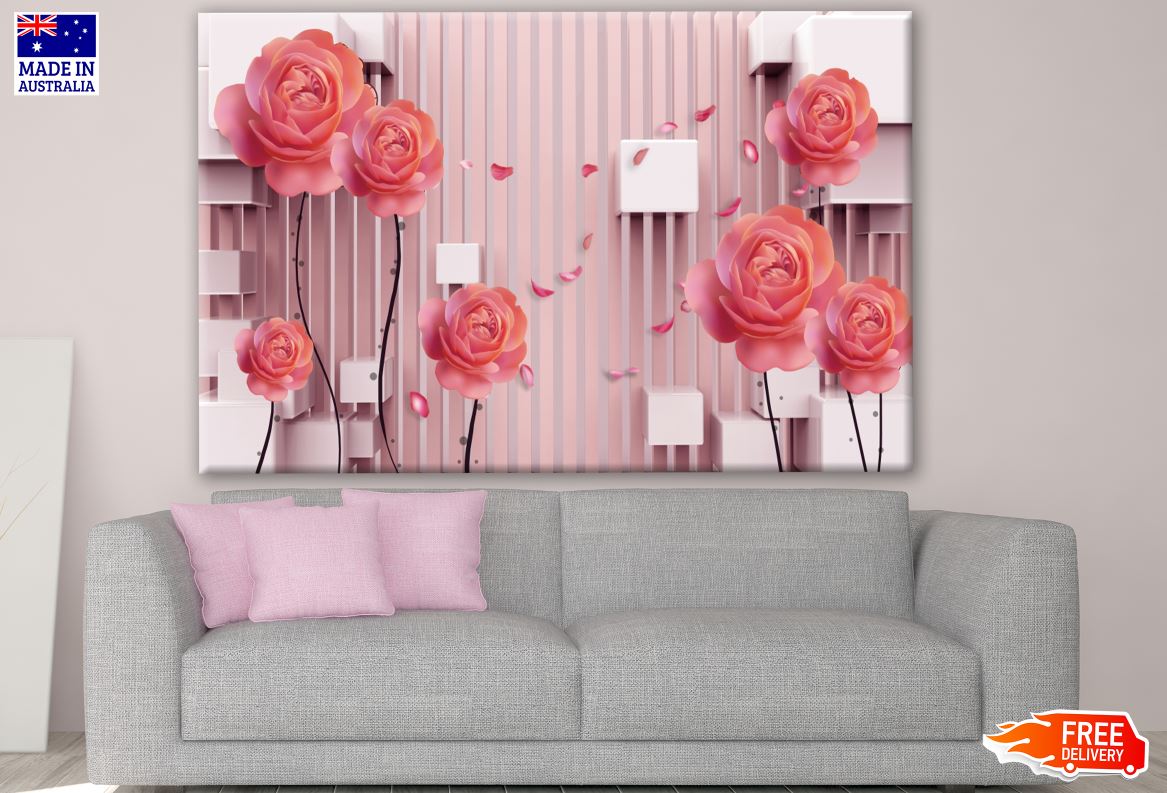 Floral 3 D Design Print 100% Australian Made